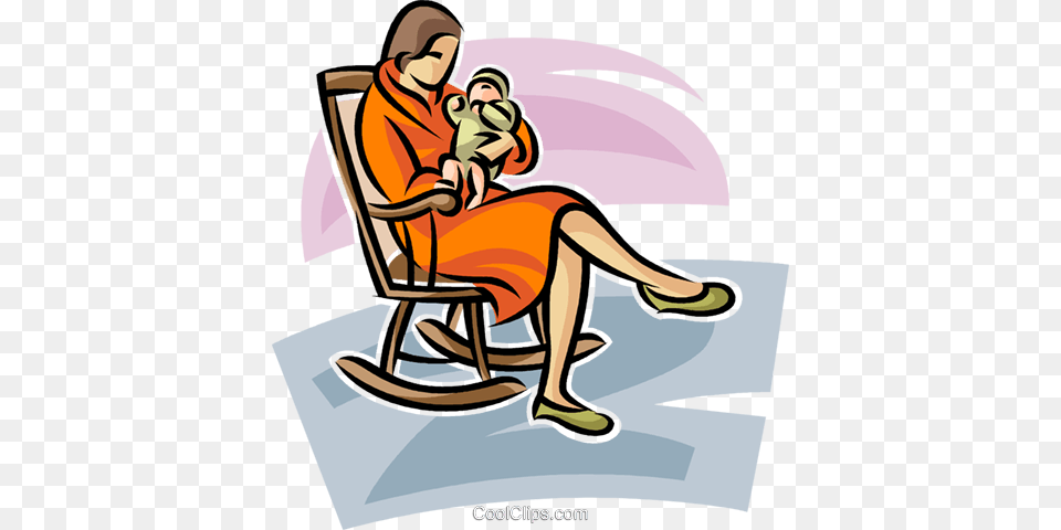 Mother And Baby Royalty Vector Clip Art Illustration, Furniture, Person, Face, Head Png
