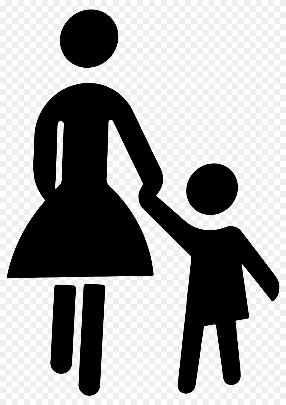 Mother And Child Pictogram, Silhouette, Sign, Symbol, Body Part Png