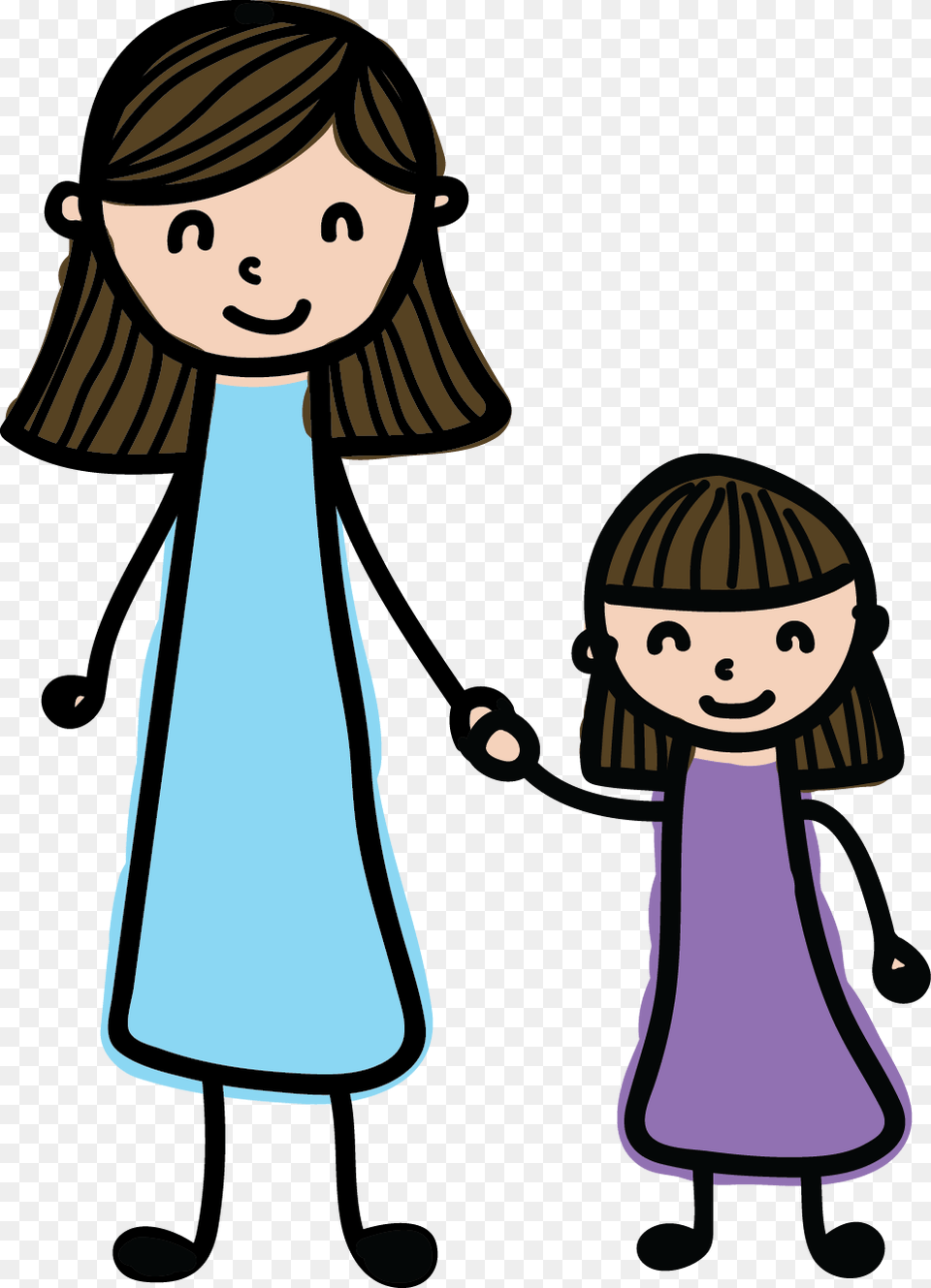 Mother And Daughter Clip Art, Clothing, Coat, Person, Face Free Png