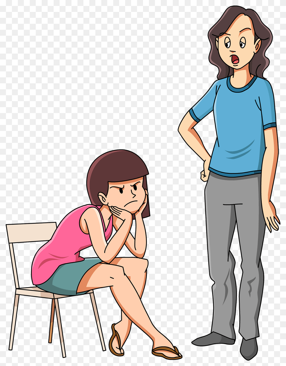 Mother And Daughter Clipart, Baby, Book, Publication, Comics Png