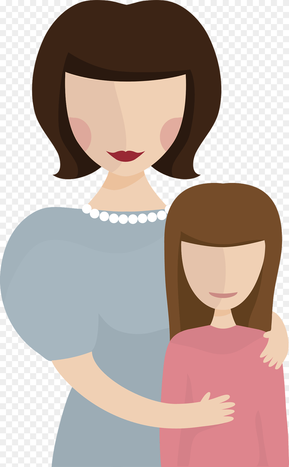 Mother And Daughter Clipart, Person, Face, Head, Toy Png Image