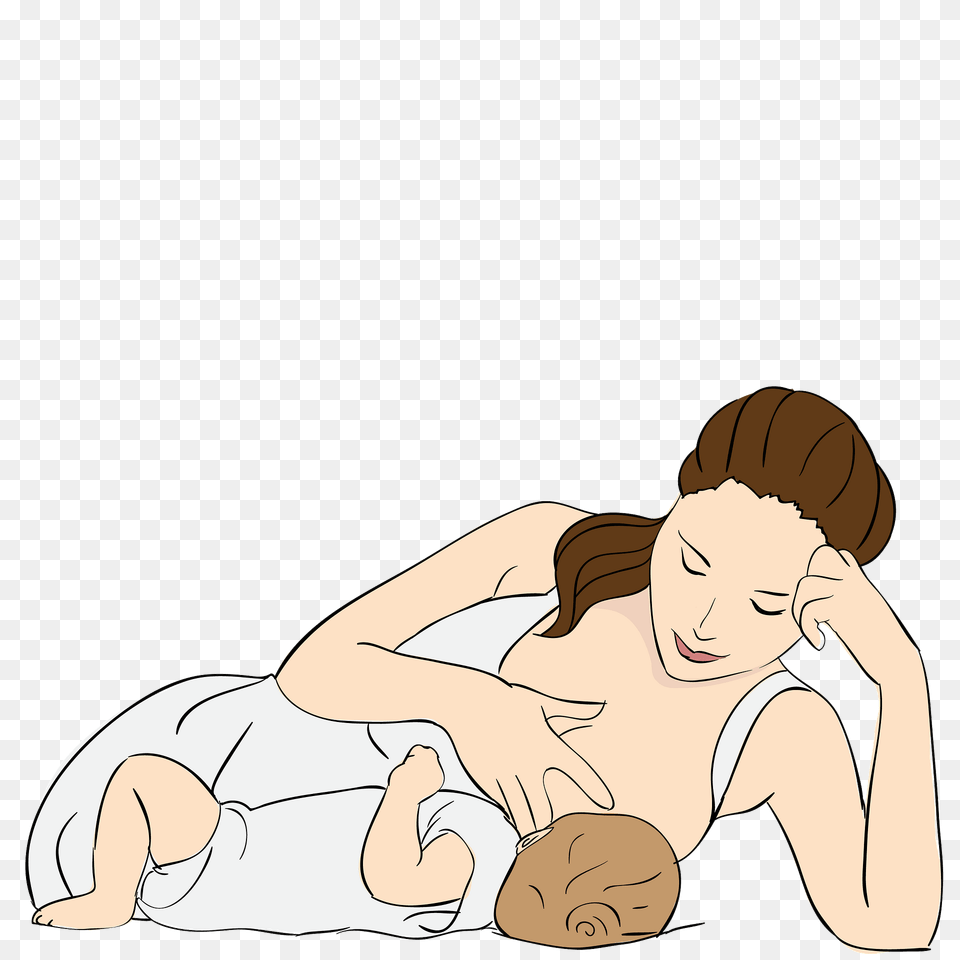 Mother And Her Baby Clipart, Person, Sleeping, Face, Head Free Png Download