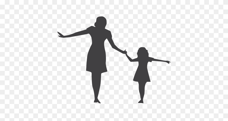 Mother And Kid Walking Silhouette, Body Part, Hand, Person, Dancing Png