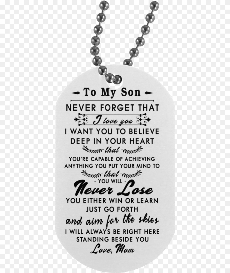 Mother And Son Dog Tag Necklace Dog Tag Necklace For Son, Accessories, Jewelry, Pendant Png Image