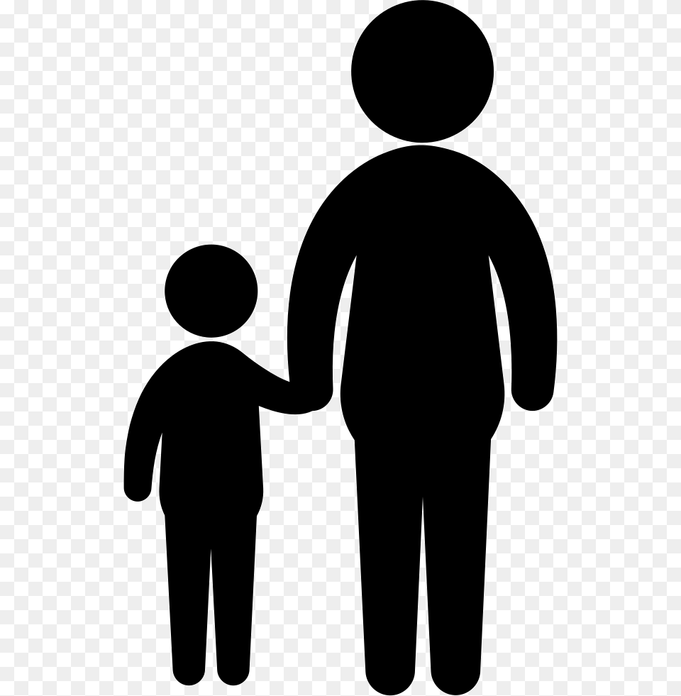 Mother And Son Silhouettes Honor Your Father And Mother Clipart, Silhouette, Stencil, Person, Man Png