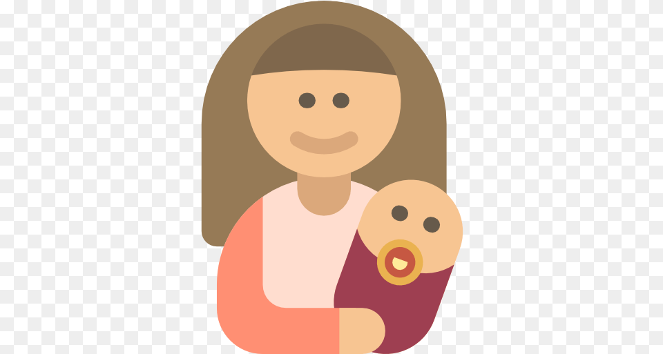 Mother Baby Kid And People Woman Motherhood Mom And Baby Icon, Face, Head, Person, Snowman Free Png Download