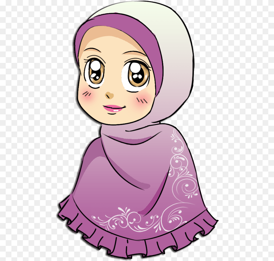 Mother Clipart Islamic Muslim Girl Cartoon Icon, Clothing, Hat, Baby, Bonnet Png Image