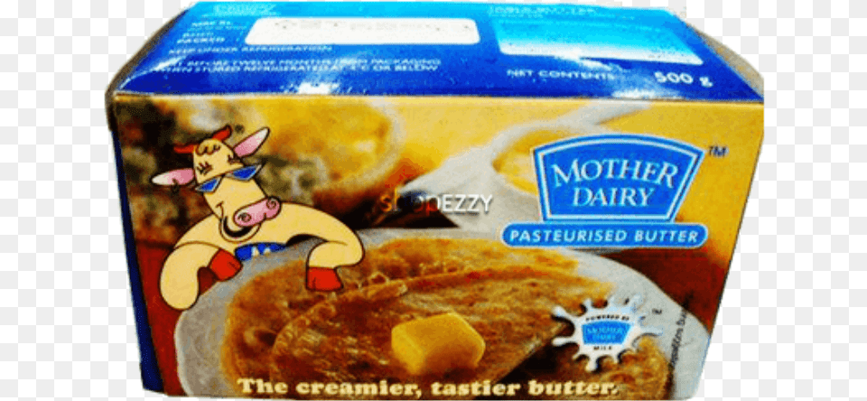 Mother Dairy Unsalted Butter Mother Dairy Unsalted Butter, Person, Bread, Food, Lunch Free Transparent Png