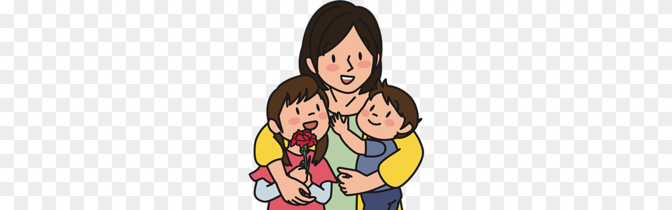Mother Daughter Clipart, Publication, Person, People, Comics Free Png Download
