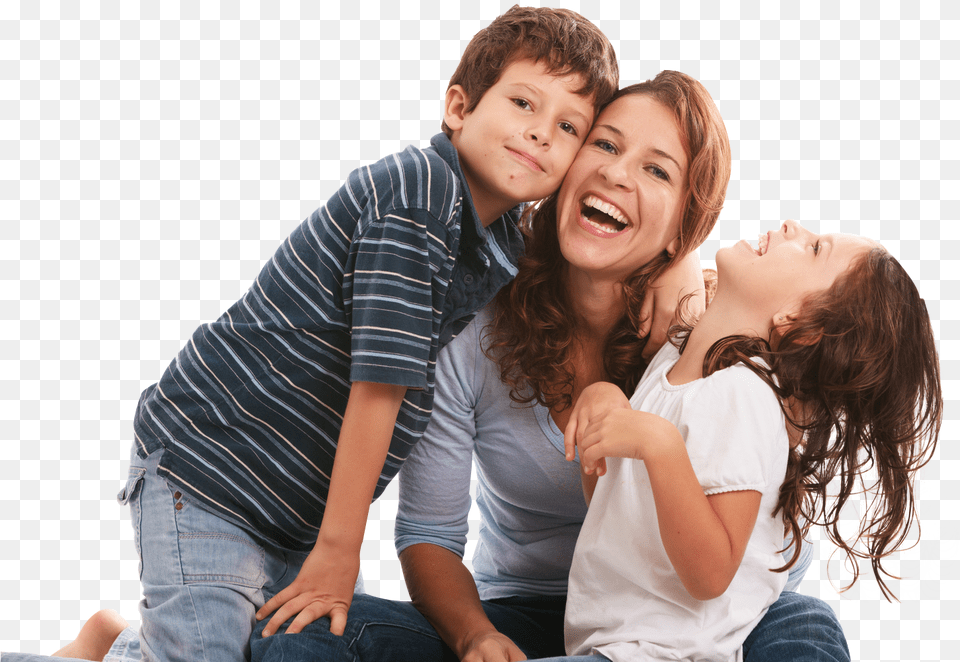 Mother Daughter Son Picture Poses, Face, Person, Happy, Head Free Png Download