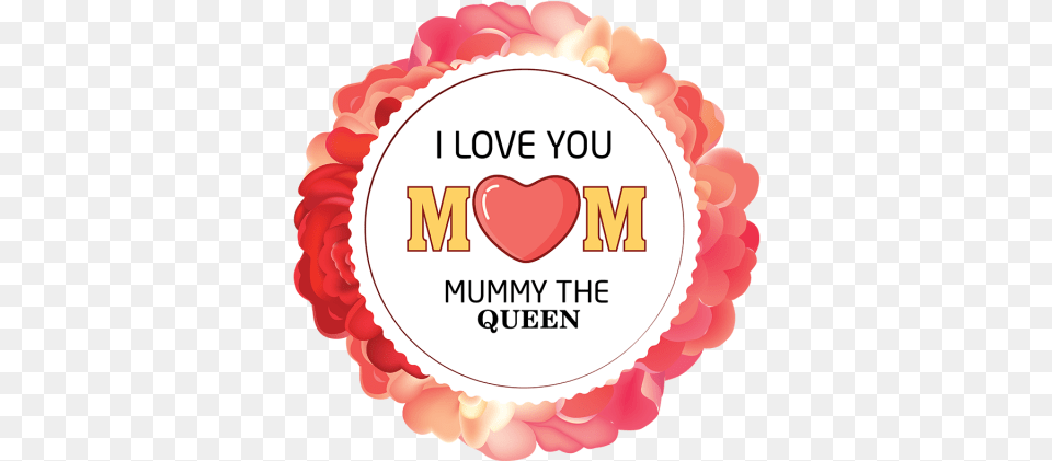 Mother Day Badge With Flower Circular Floral Ai File Love, Petal, Plant, Birthday Cake, Cake Free Transparent Png