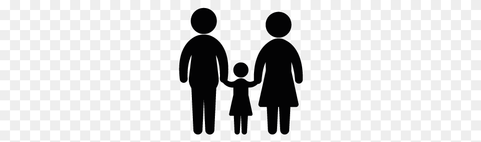 Mother Father Siloute Clipart, Silhouette, Body Part, Hand, Person Png