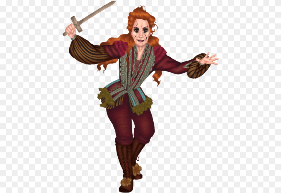 Mother Ginger Helen Marrin Costume, Clothing, Person, Weapon, Sword Png