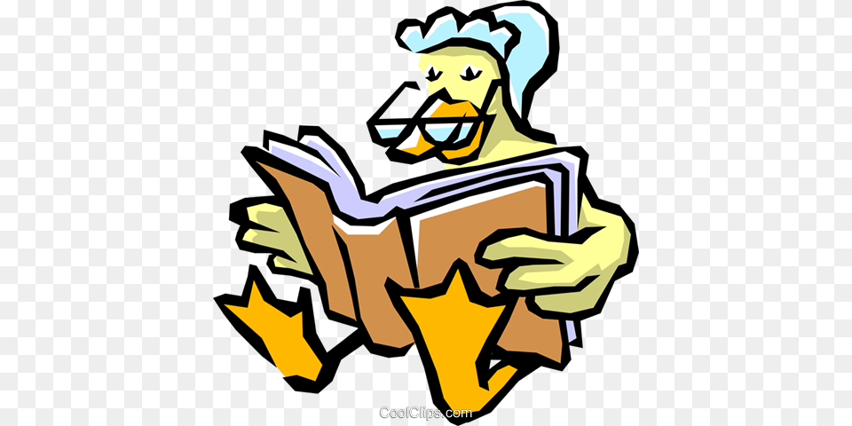 Mother Goose Reading A Book Royalty Vector Clip Art, Person, Baby, Publication, Face Free Png