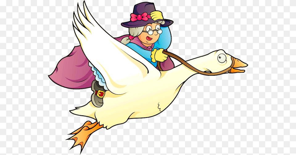 Mother Goose Story Time, Animal, Bird, Waterfowl, Person Free Png Download