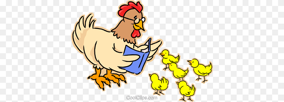 Mother Hen With Chicks Royalty Vector Clip Art Poule Et Poussins Dessin, Animal, Baby, Bird, Person Free Png