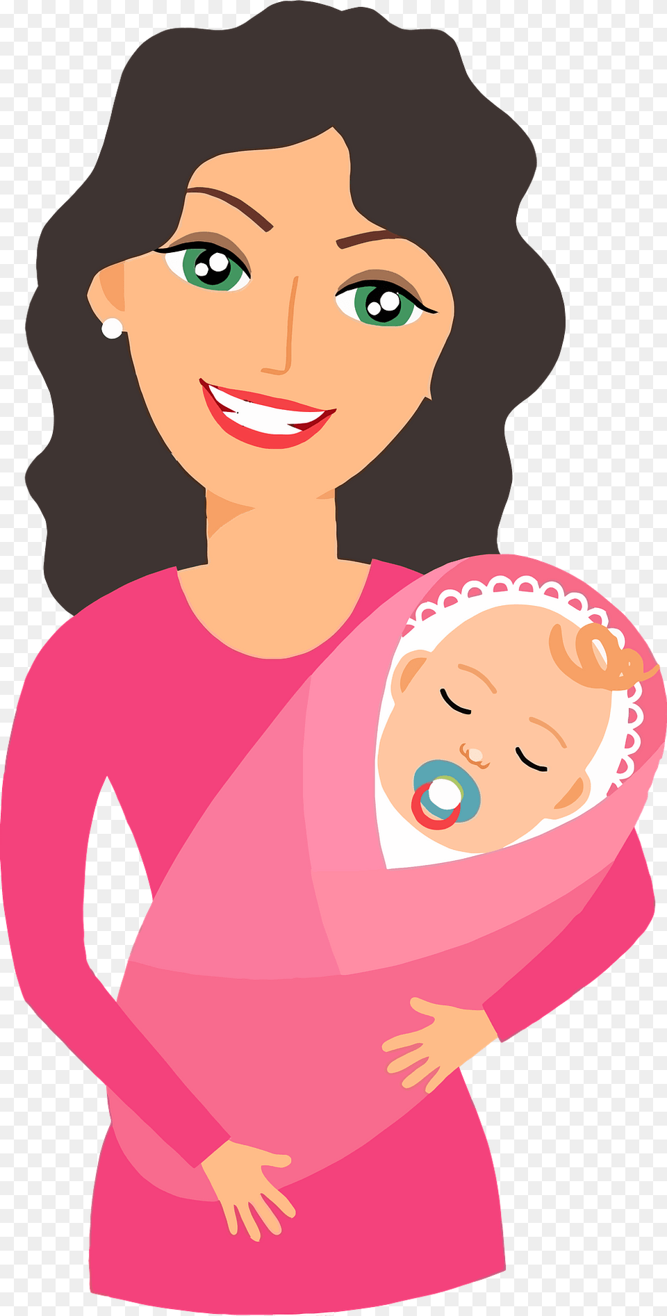 Mother Holding Baby Clipart, Adult, Person, Woman, Female Free Png Download