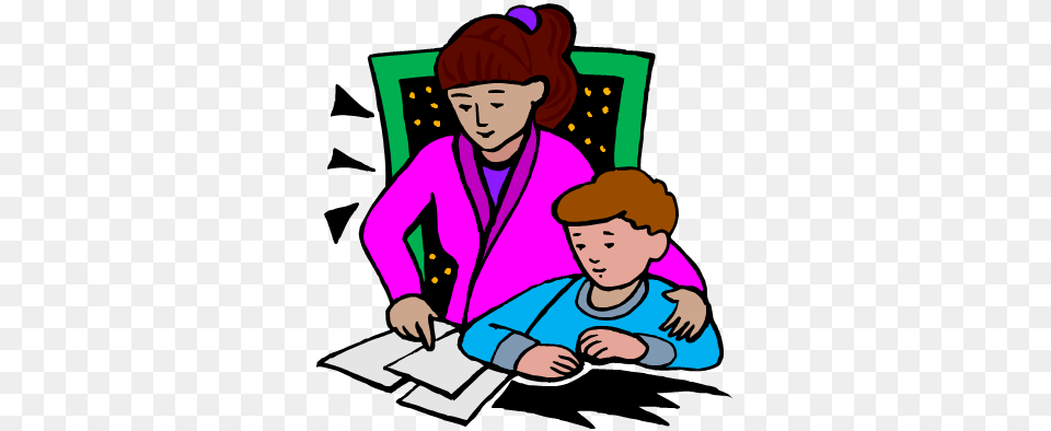 Mother Homework Clipart Explore Pictures, Person, Reading, Baby, Face Png Image
