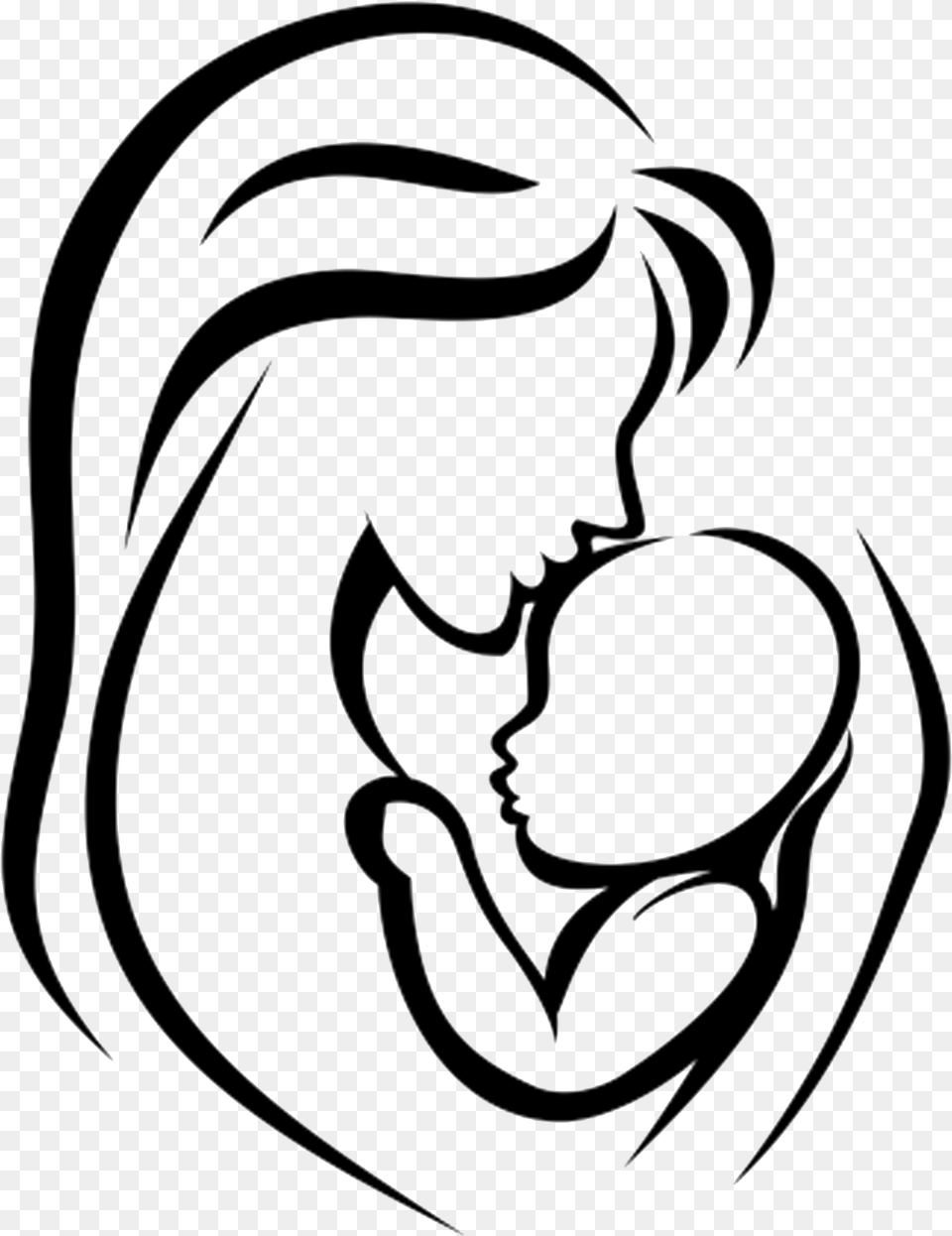Mother Infant Child Clip Art Mother Holding Baby Drawing Free Png