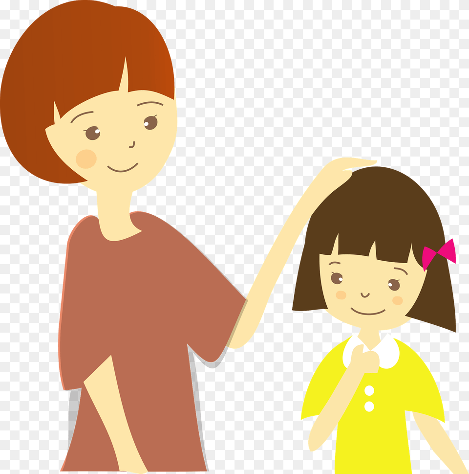 Mother Is Praising Daughter Clipart, Baby, Person, Face, Head Png Image