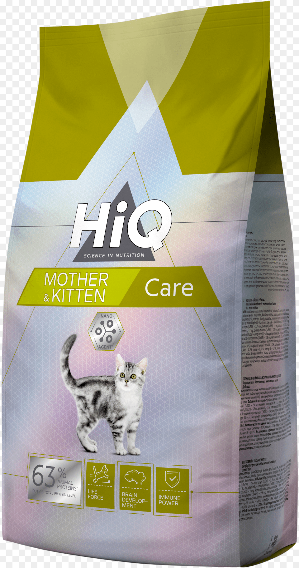 Mother Kitten Care 1 Copy Hiq Cat Food, Advertisement, Poster, Animal, Mammal Free Png Download