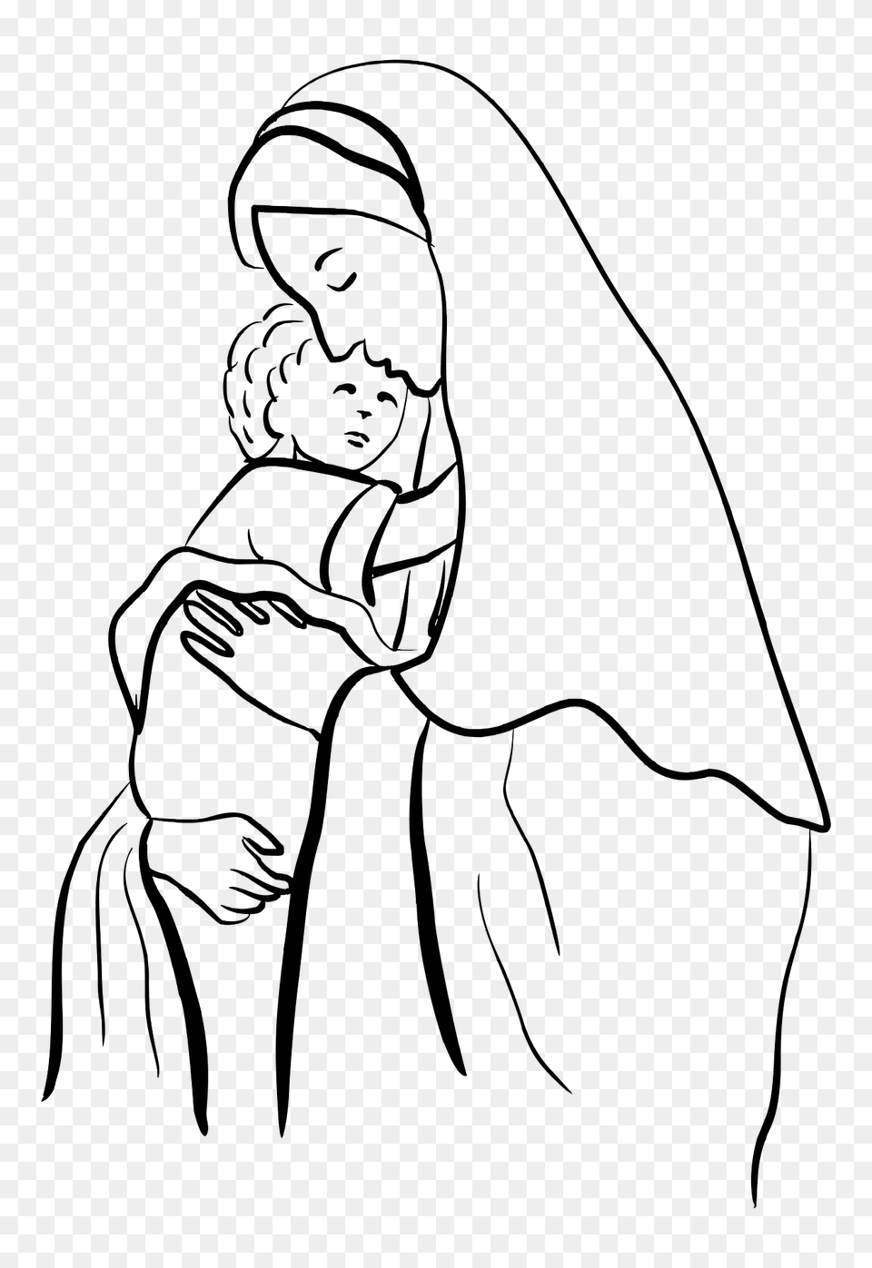 Mother Mary With Child Jesus Clipart, Fashion, Person, Face, Head Free Transparent Png