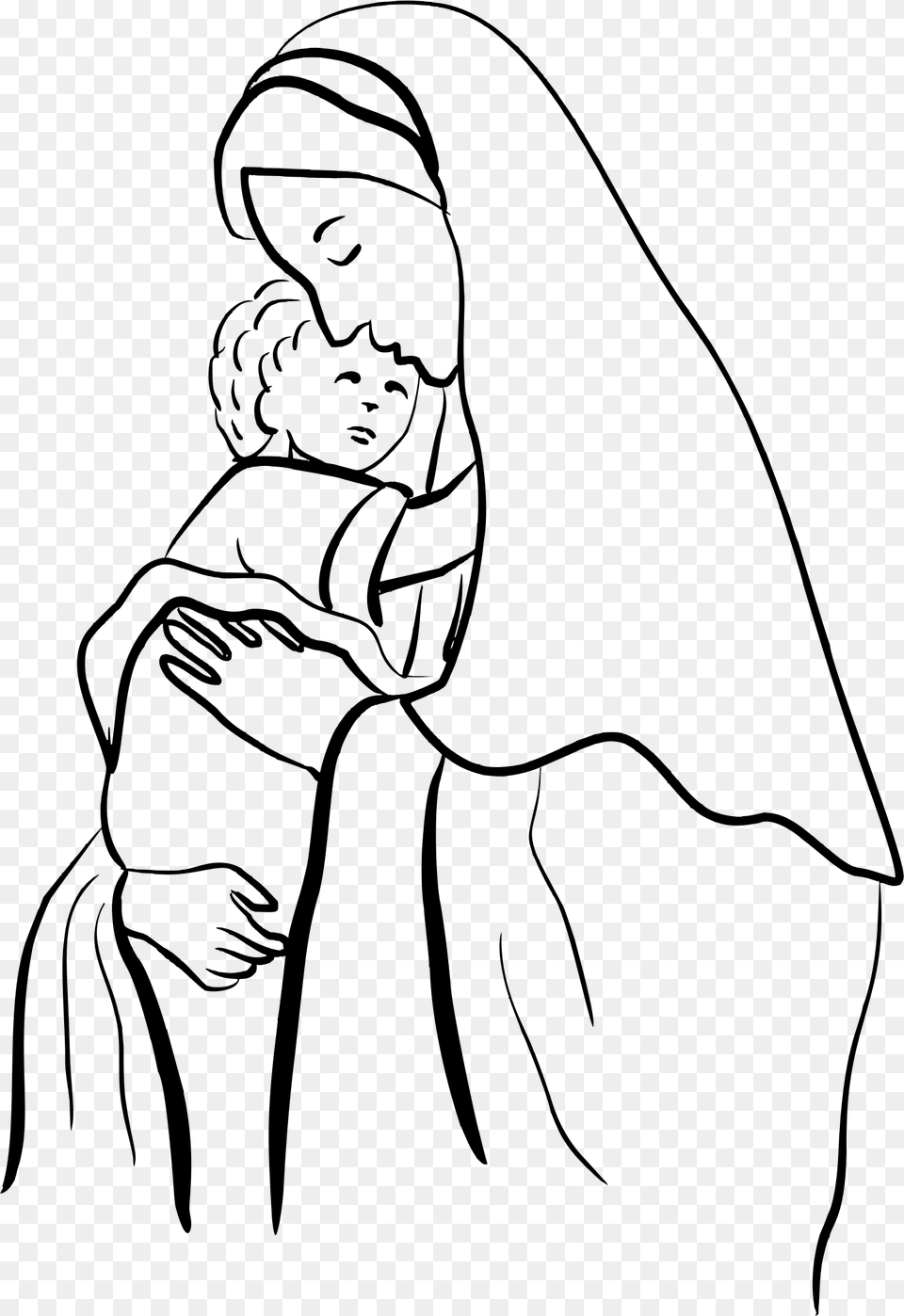 Mother Mary With Child Jesus Mother Mary Clipart, Fashion, Person, Face, Head Png Image