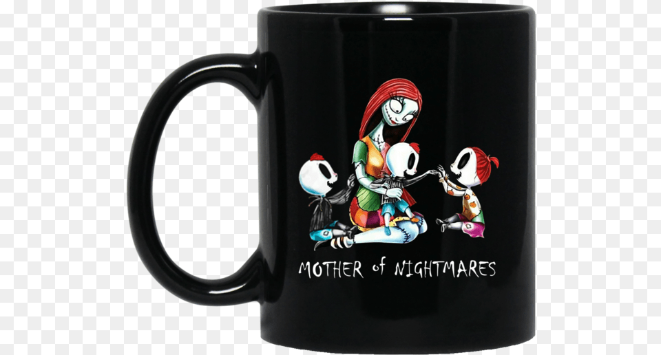 Mother Of Nightmares Sally Jack Mother Mug Black 11 Nightmare Before Christmas Mom Shirt, Cup, Adult, Person, Female Free Png