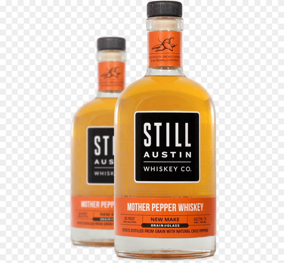 Mother Pepper Whiskey Bottles Still Austin Whiskey Co, Alcohol, Beverage, Liquor, Whisky Png