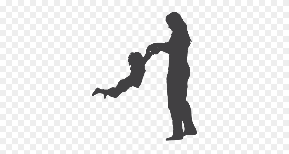 Mother Playing With Son, Silhouette, Person, Head Png Image