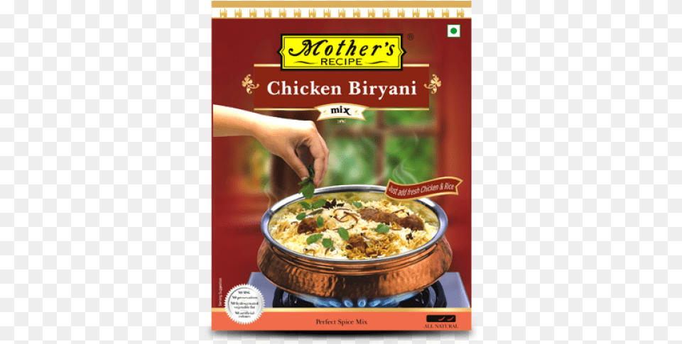 Mother S Recipe Chicken Biryani Masala Mix 80 Gm Mother39s Recipe Chicken Biryani Mix, Advertisement, Food, Meal, Lunch Png