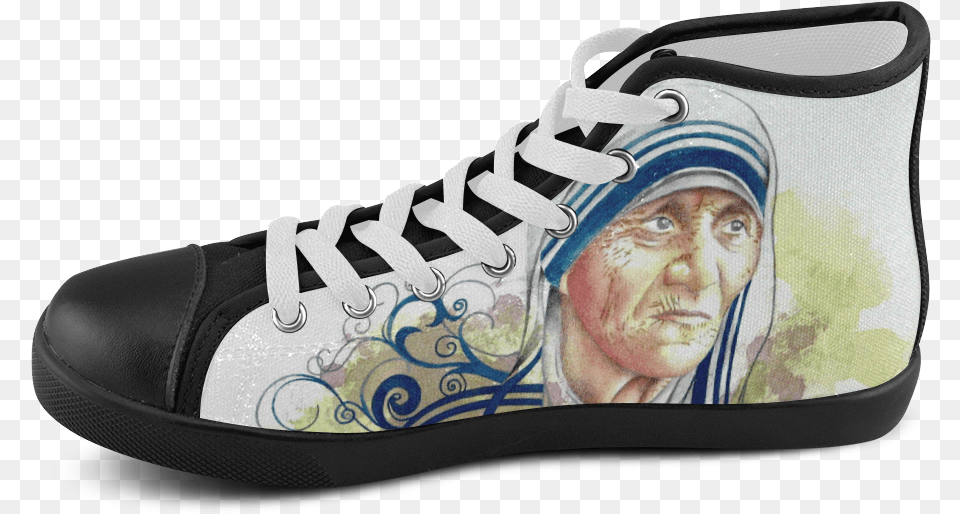 Mother Teresa Women S High Top Canvas Shoes, Clothing, Footwear, Shoe, Sneaker Free Png