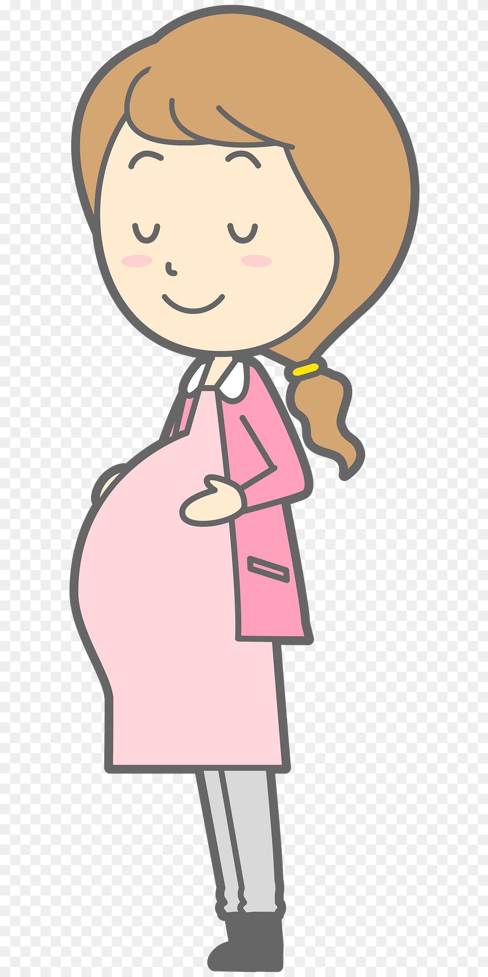 Mother To Be Clipart, Clothing, Coat, Person, Book Png Image