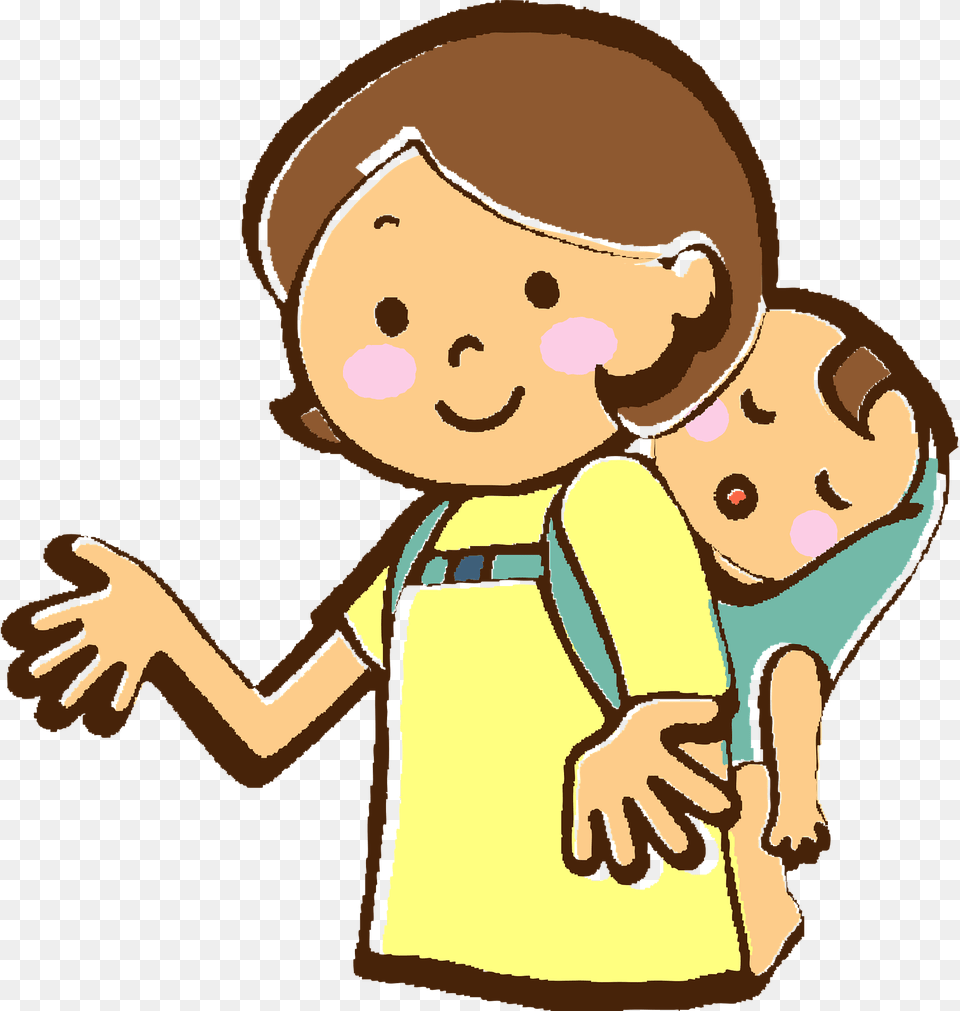 Mother With Baby In Carrier Pack Clipart, Person, Face, Head, Body Part Free Png