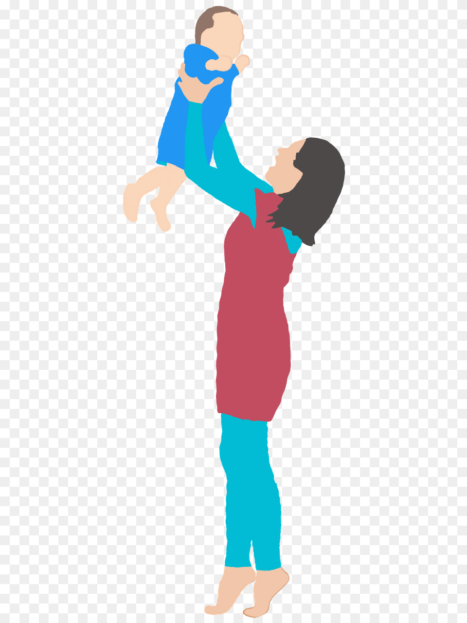 Mother With Her Baby Boy Clipart, Clothing, Pants, Person, Photography Free Png Download