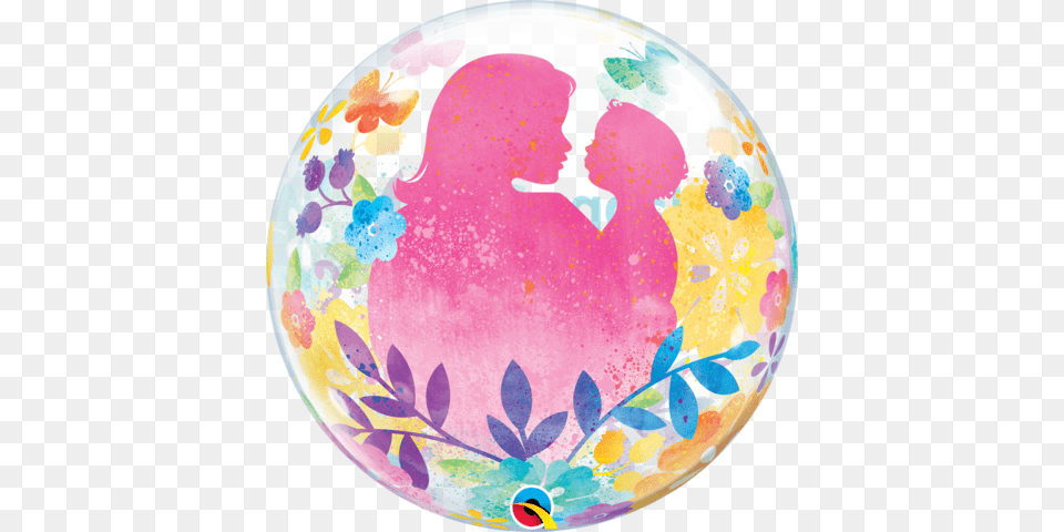 Mother39s Day Silhouette Bubble Balloon 22quotpkg Hmd Mother39s Day Silhouette Bubbl, Sphere, Plate, Astronomy, Outer Space Free Png