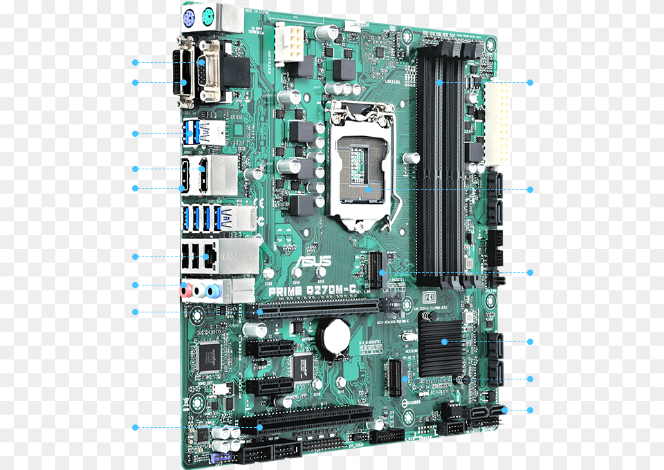 Motherboard Asus Prime Q270m C, Computer Hardware, Electronics, Hardware, Computer Free Png Download