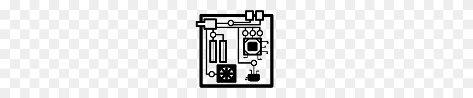 Motherboard Icons Noun Project, Gray Png Image