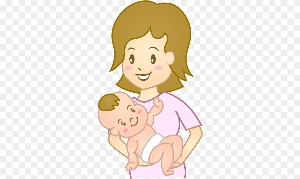 Mothers Clipart Baby Girl Cartoon, Face, Head, Person Free Png Download