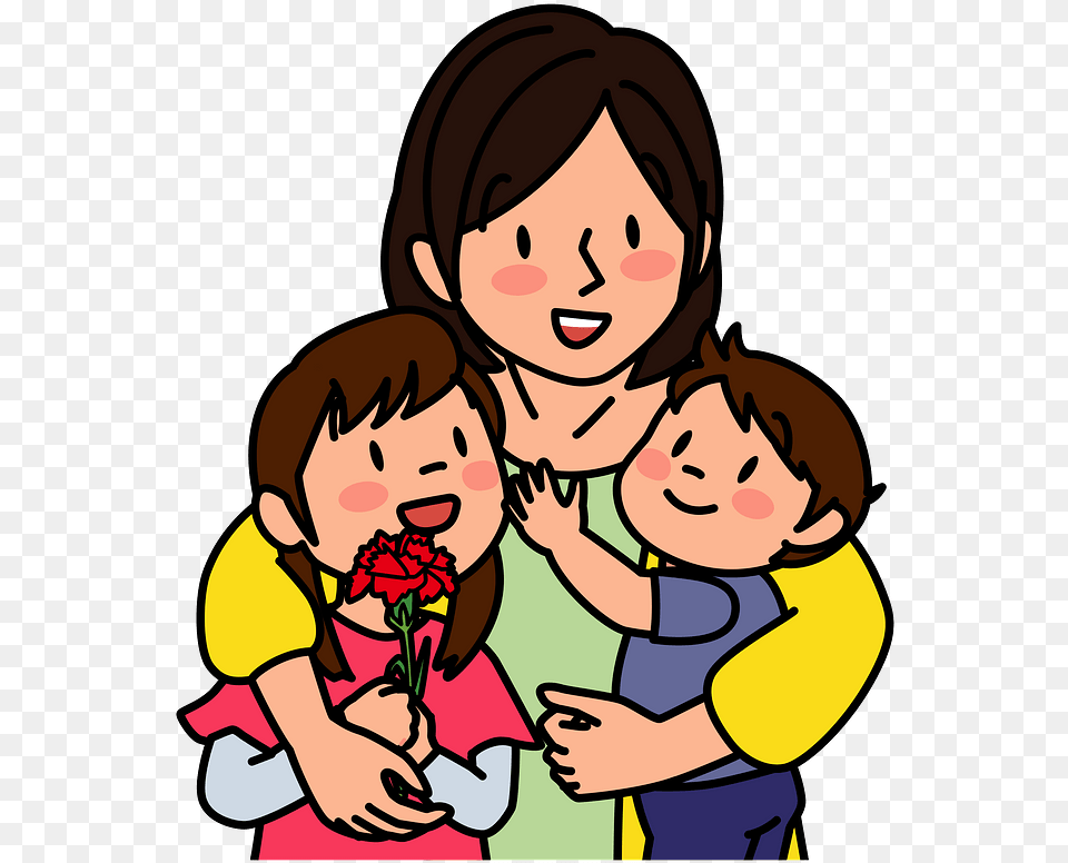 Mothers Day Children Clipart Mom And Children Clipart, People, Portrait, Photography, Face Png Image