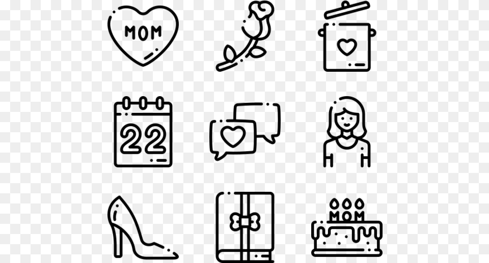 Mothers Day Fitness Icon, Gray Free Png Download