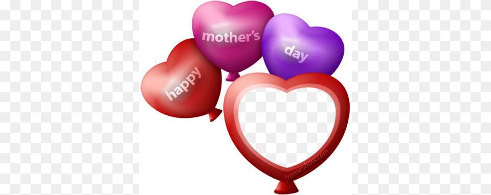 Mothers Day Heart Balloons Photo Frame Mothers Day Frame, Balloon Free Png