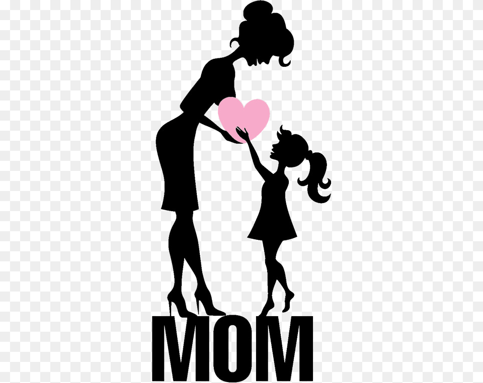 Mothers Day Love Mom, Stencil, Silhouette, Child, Female Free Png Download