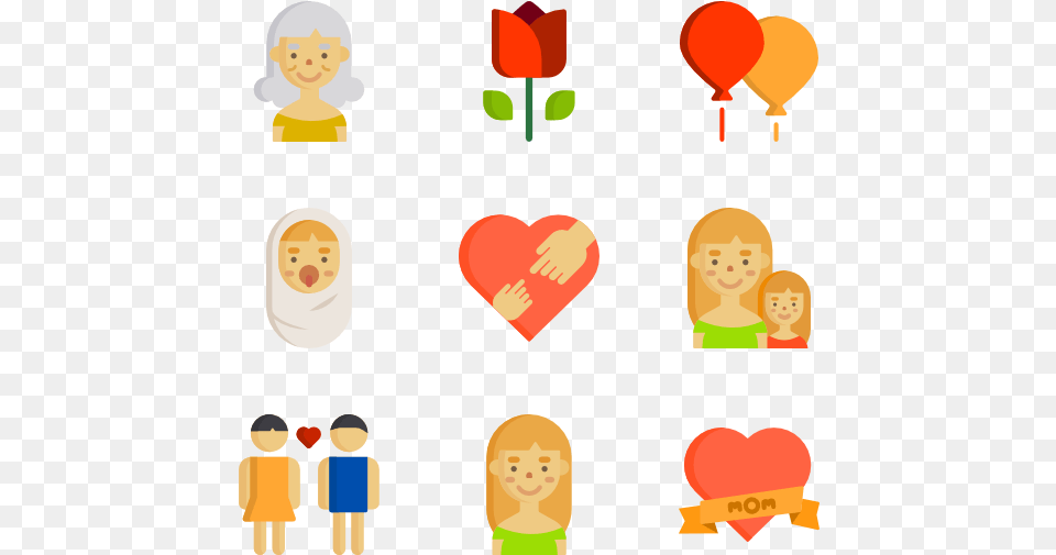Mothers Day Mother, Baby, Balloon, Person, Face Png