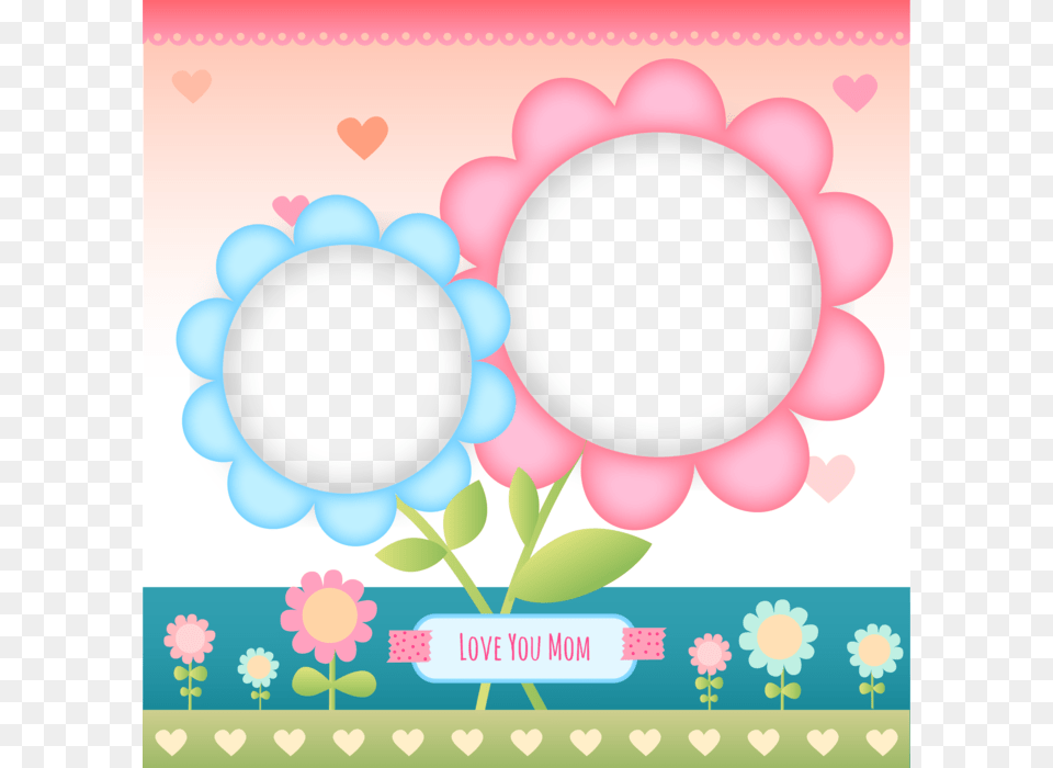Mothers Day Photo Frame With Flower Blossoms, Art, Graphics, Envelope, Mail Png Image