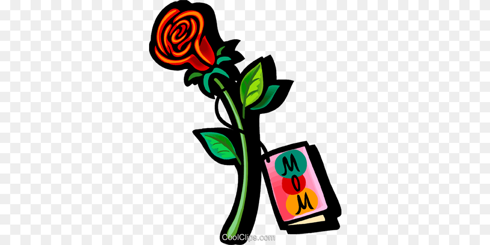 Mothers Day Rose Royalty Vector Clip Art Illustration, Flower, Graphics, Plant, Dynamite Png