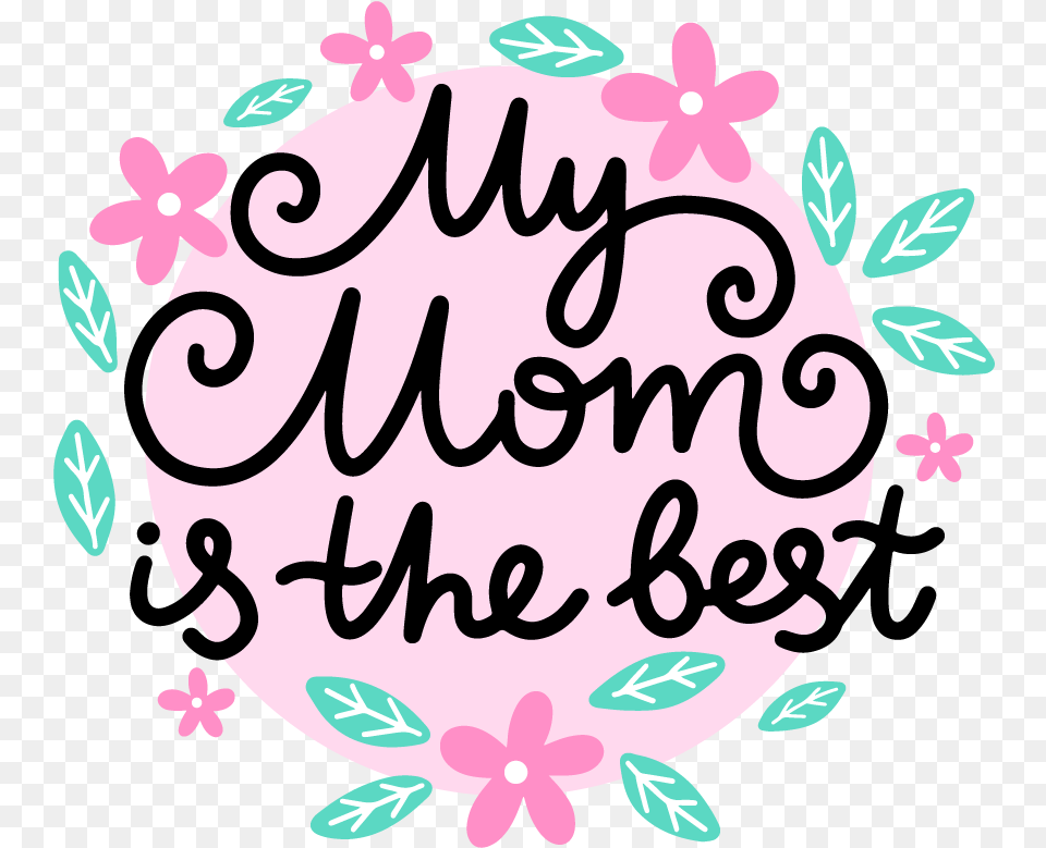 Mothers Day Stickers Transparent Clip Art, Text Png