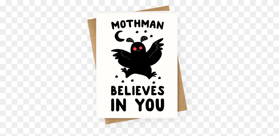 Mothman Believes In You Greeting Card Mothman Mug, Advertisement, Poster, Animal, Bird Free Transparent Png