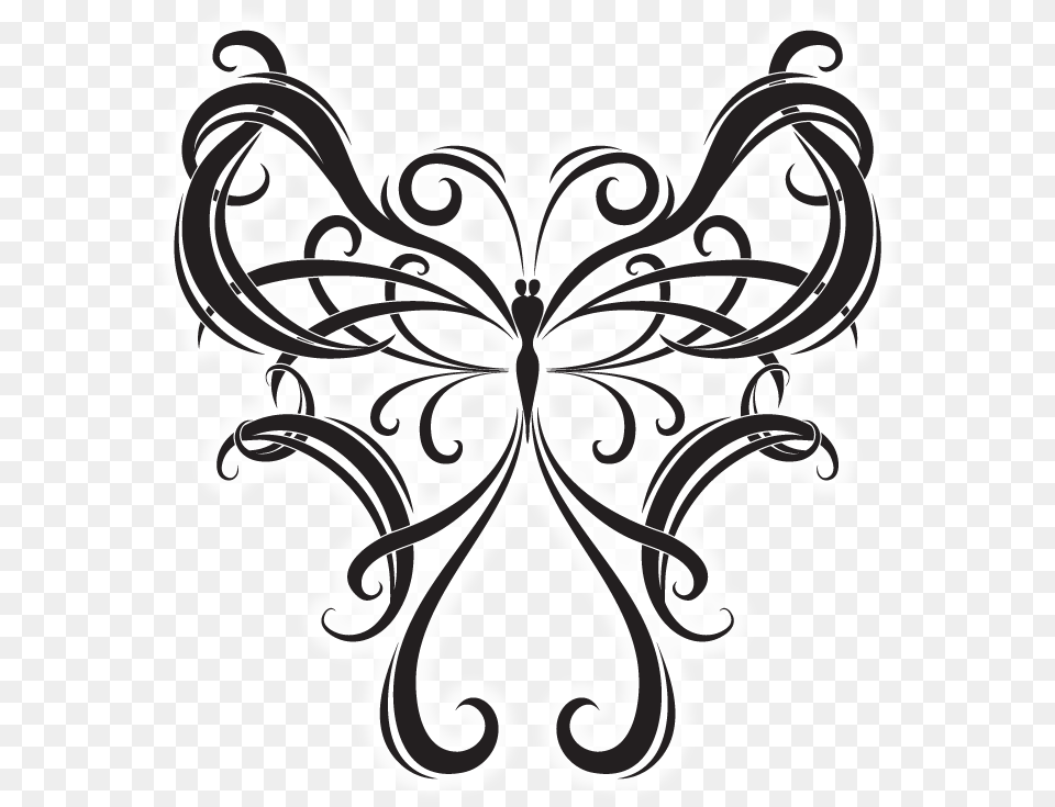 Moths And Butterflies Clipart Tattoo Clip Art Drawing, Graphics, Floral Design, Pattern, Stencil Png Image