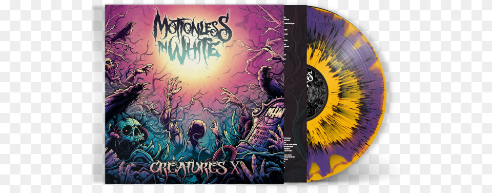 Motionless In White Have Announced The Creatures Anniversary Vinyl Motionless In White, Book, Publication, Animal, Bird Free Transparent Png